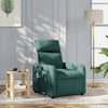 vidaXL Sillón reclinable de tela verde oscuro