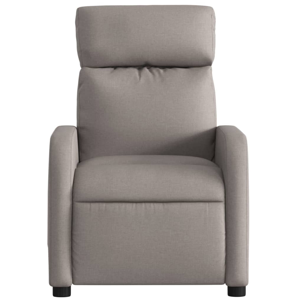 vidaXL Sillón reclinable de tela gris taupe