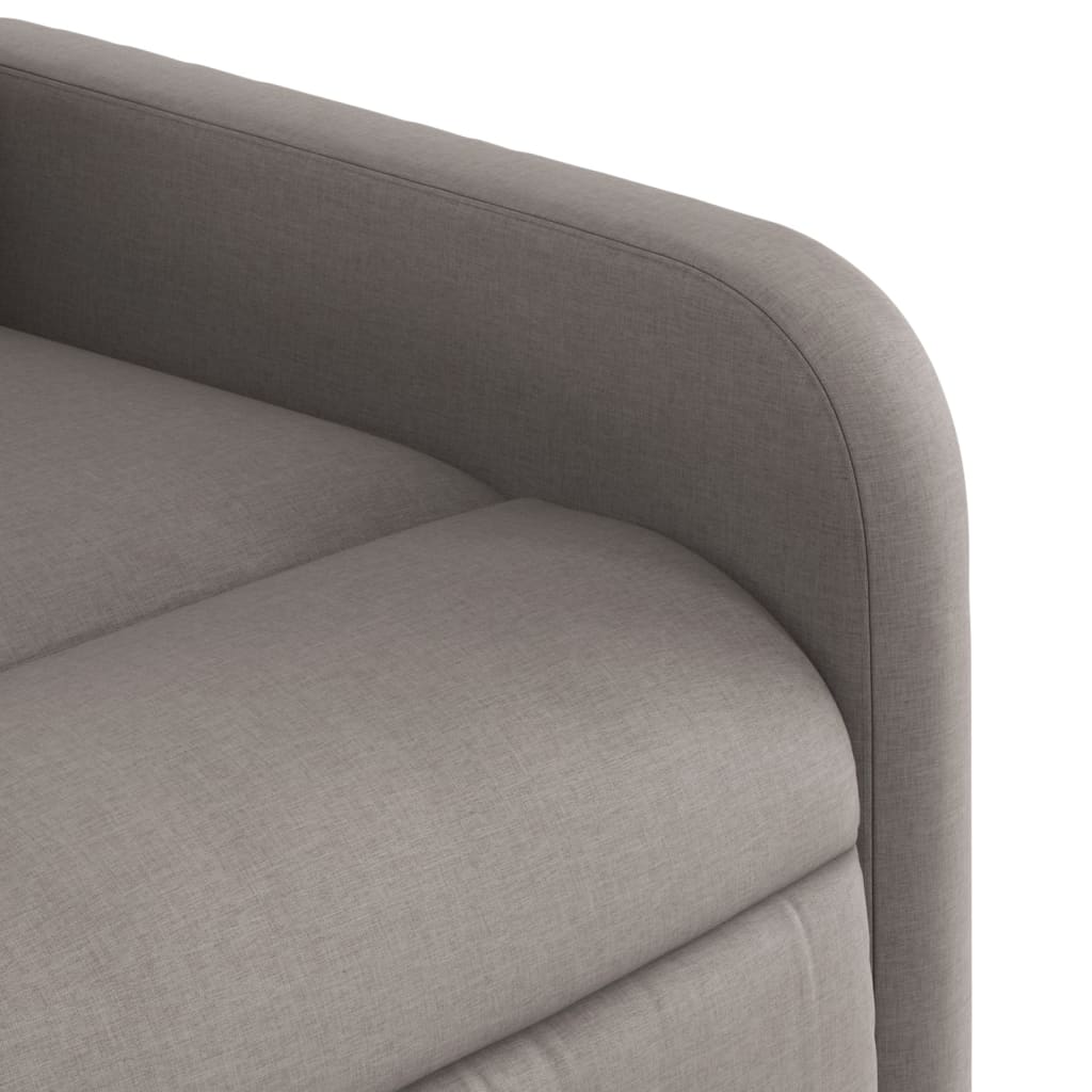 vidaXL Sillón reclinable de tela gris taupe