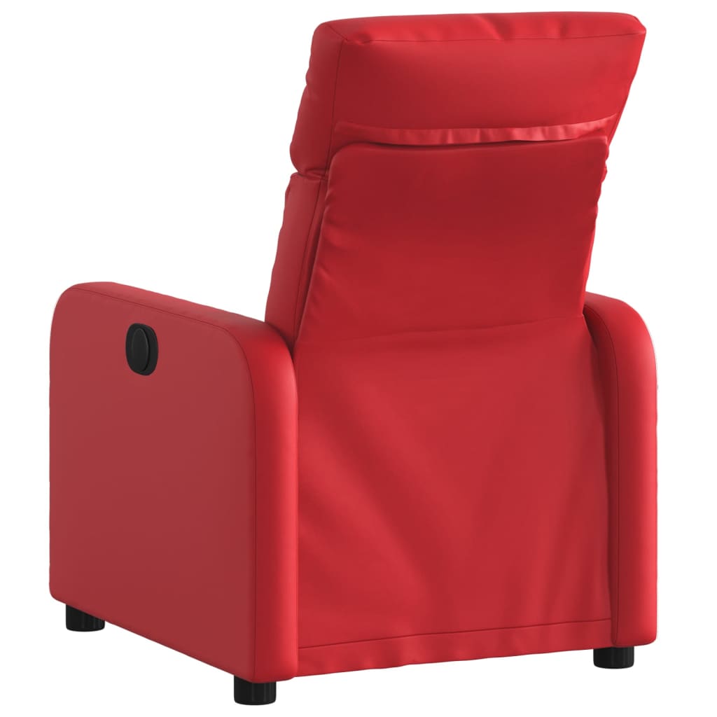 vidaXL Sillón reclinable de cuero sintético rojo