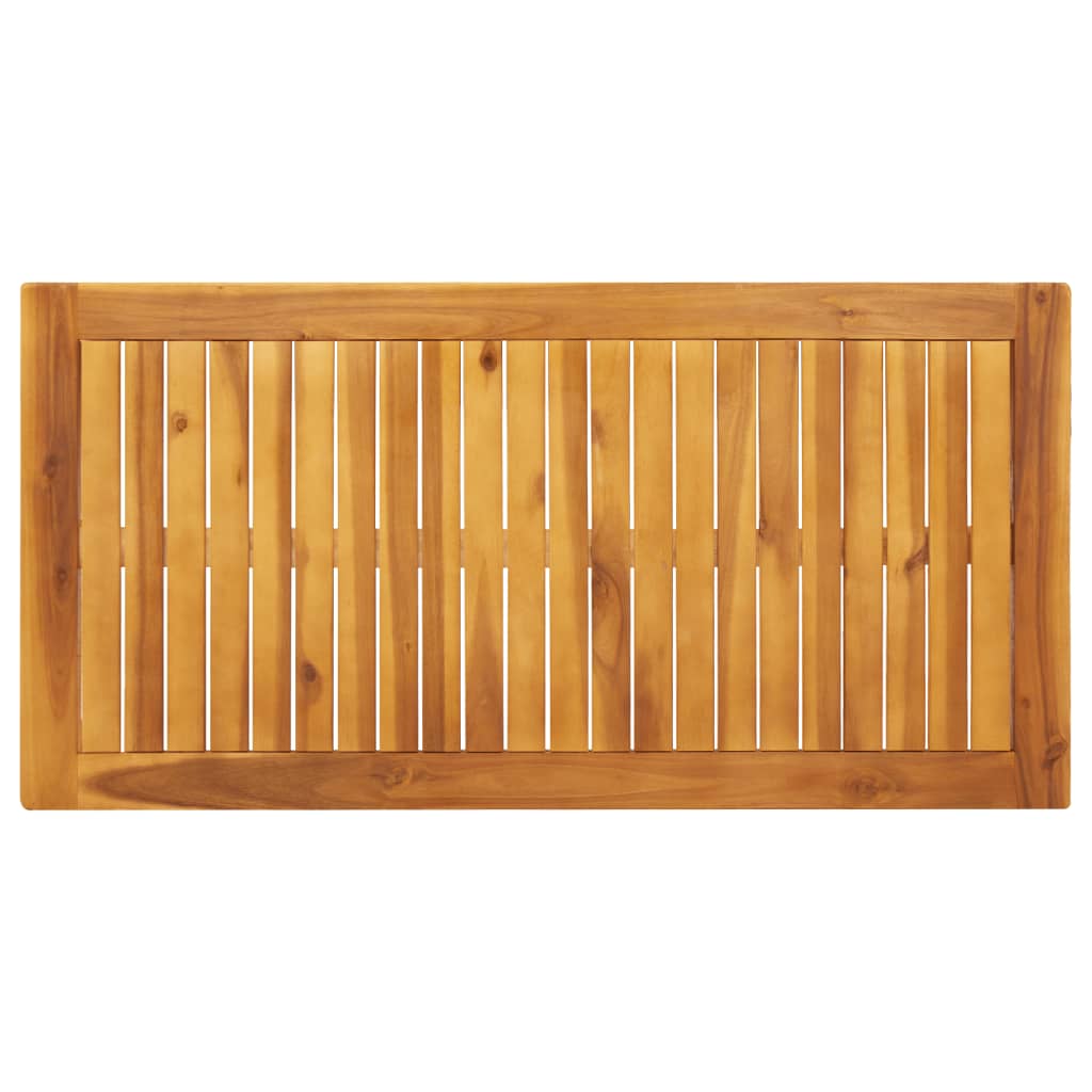 vidaXL Mesa de comedor de jardín madera maciza de acacia 110x55x75 cm