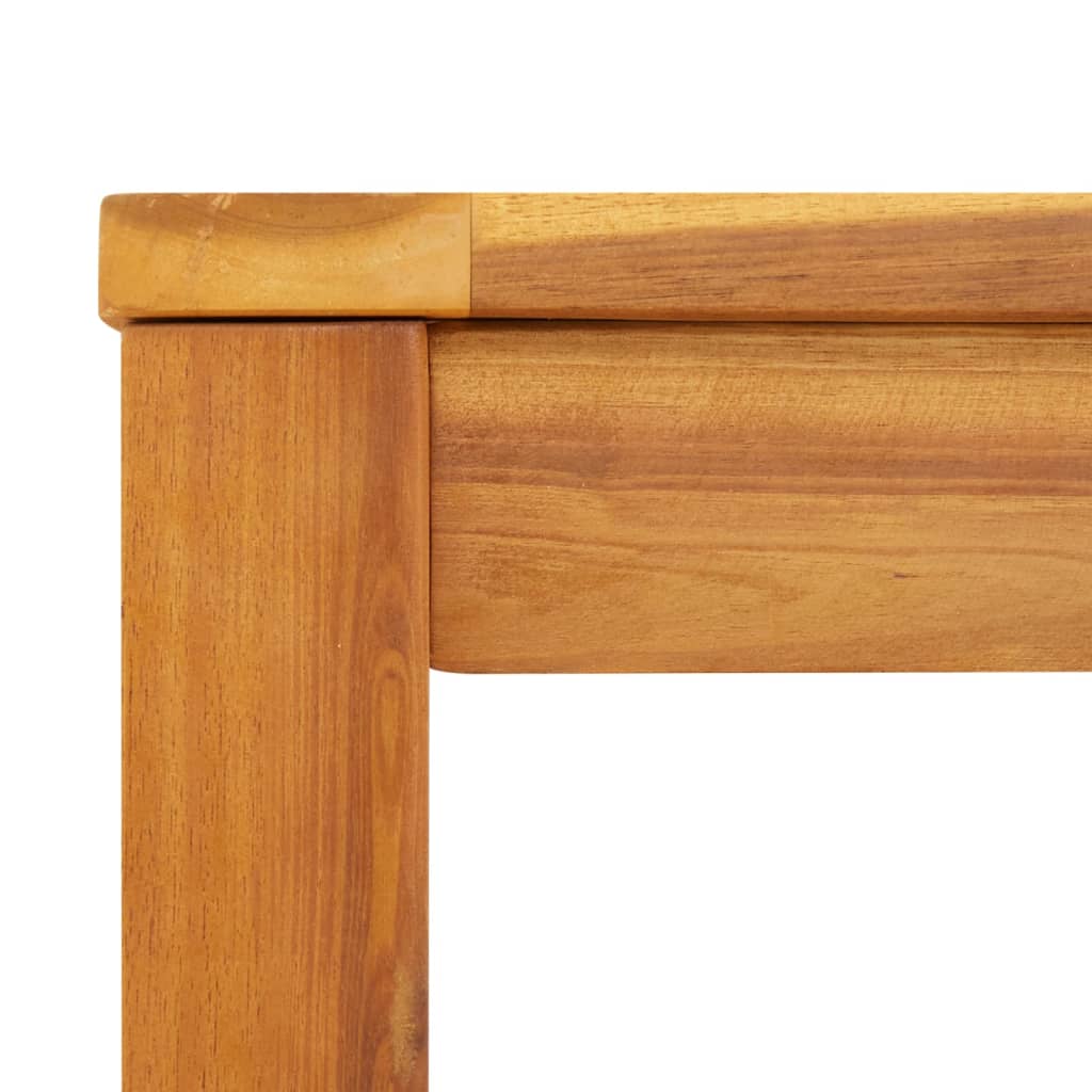 vidaXL Mesa de comedor de jardín madera maciza de acacia 110x55x75 cm