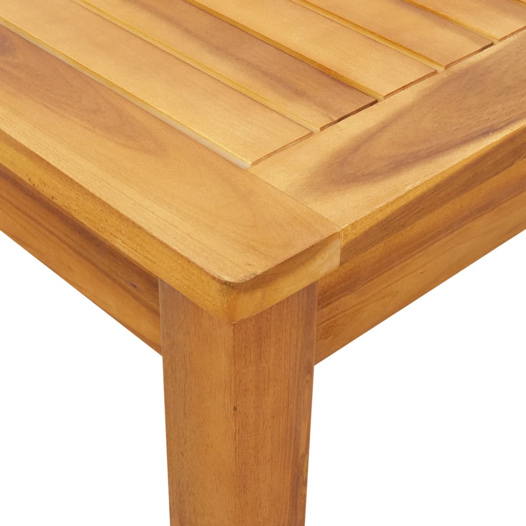 vidaXL Mesa de comedor de jardín madera maciza de acacia 110x55x75 cm