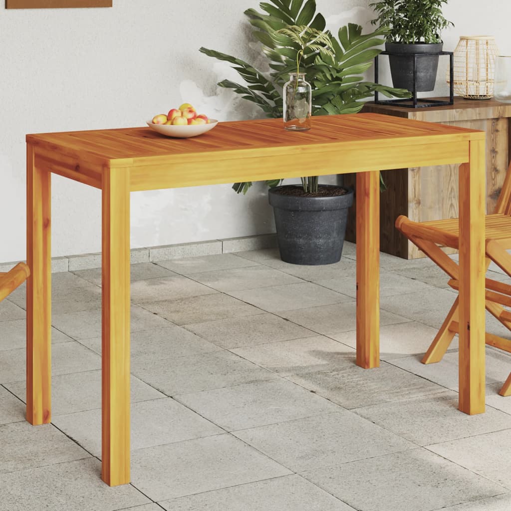 vidaXL Mesa de comedor de jardín madera maciza de acacia 110x55x75 cm