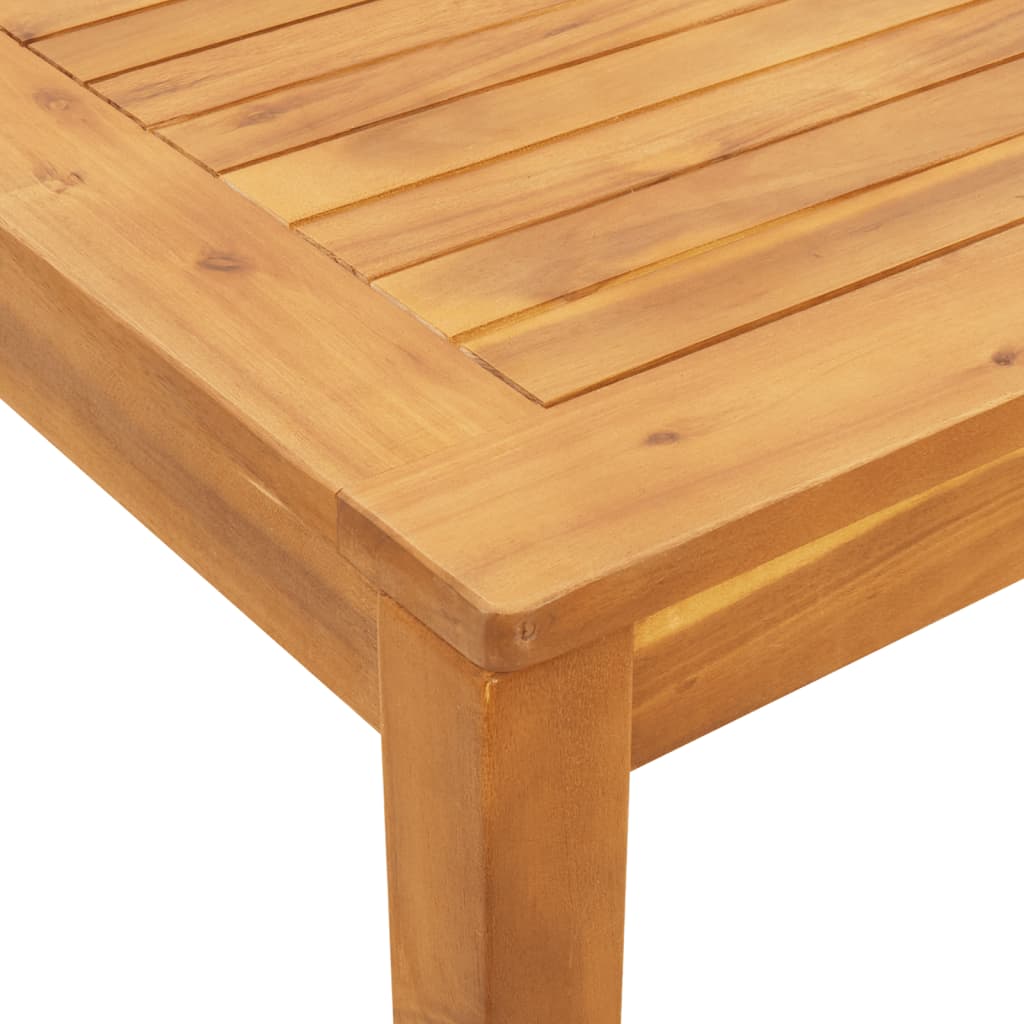 vidaXL Mesa de comedor de jardín madera maciza de acacia 110x110x75 cm