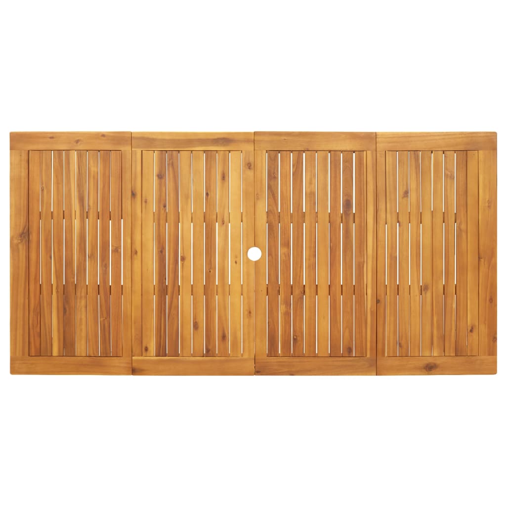 vidaXL Mesa de comedor de jardín madera maciza de acacia 180x90x75 cm