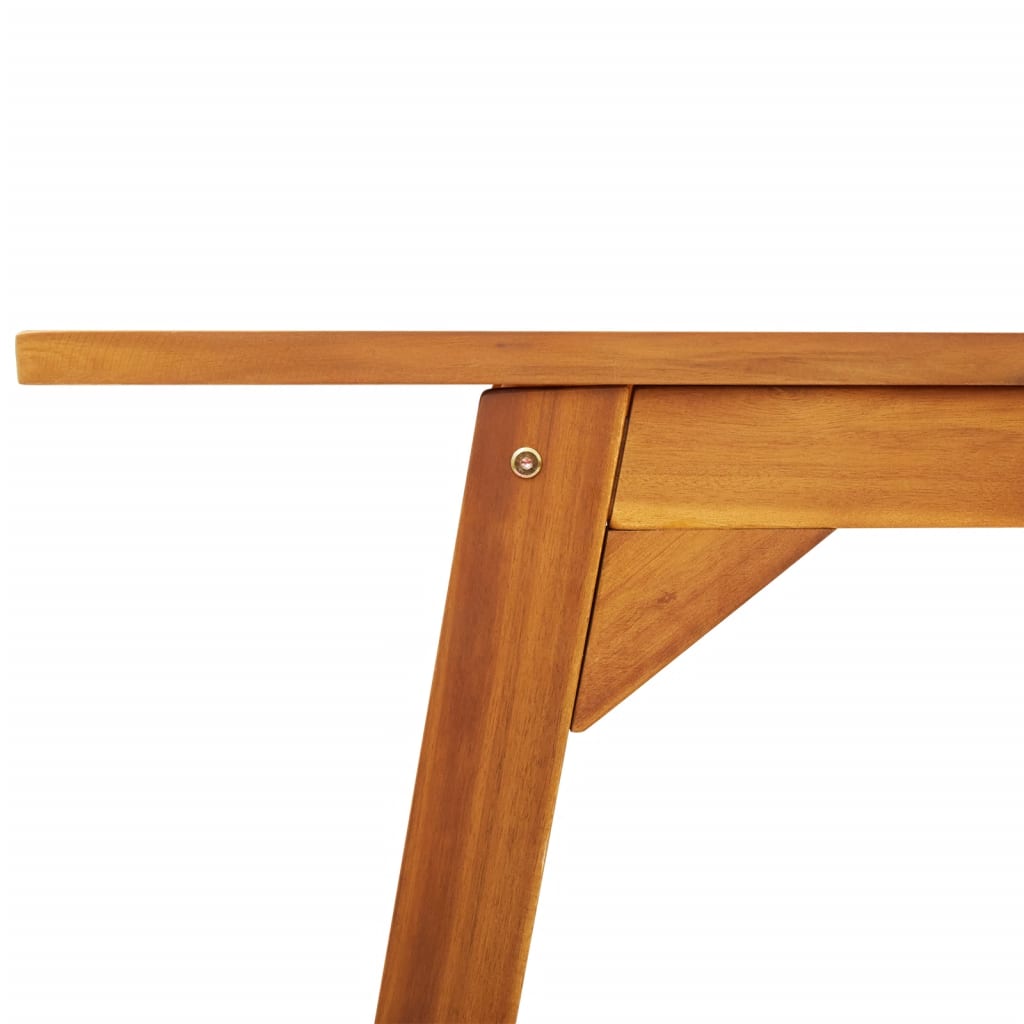 vidaXL Mesa de comedor de jardín madera maciza de acacia 110x56x75 cm