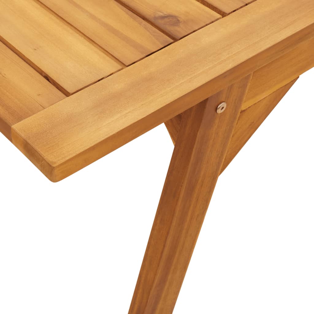 vidaXL Mesa de comedor de jardín madera maciza de acacia 110x56x75 cm