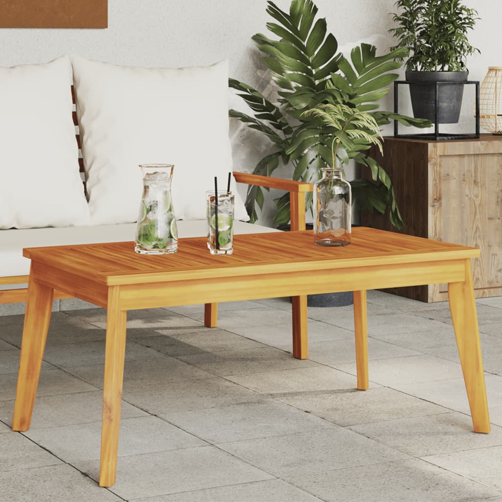 vidaXL Mesa de comedor de jardín madera maciza de acacia 100x55x45 cm