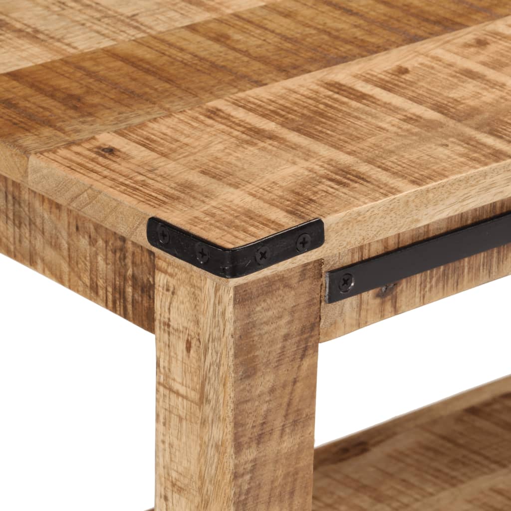 vidaXL Mesa consola de madera maciza de mango 100x35x75 cm