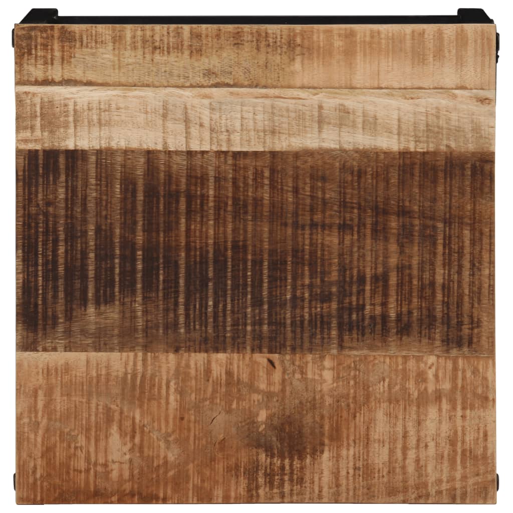 vidaXL Mesa de centro de madera maciza de mango rugosa 35x35x30 cm