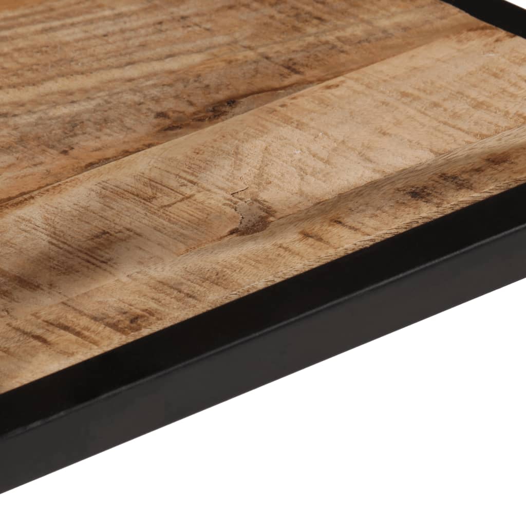 vidaXL Mesa de centro de madera maciza de mango rugosa 35x35x30 cm