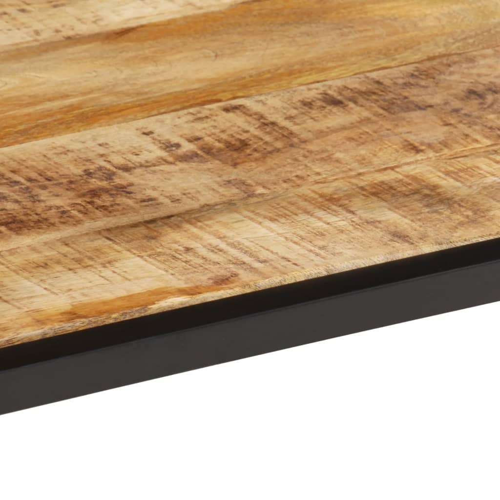 vidaXL Mesa de centro de madera maciza de mango rugosa 55x55x45 cm