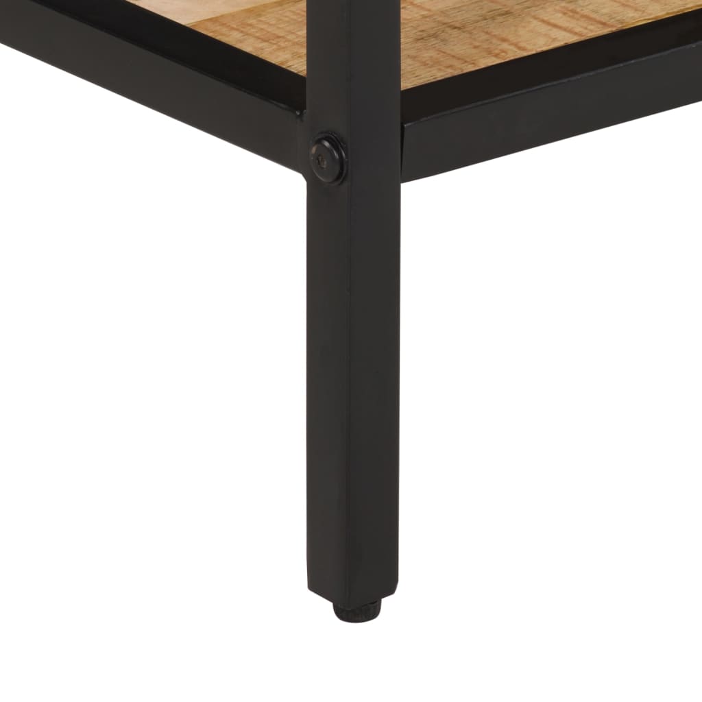 vidaXL Mesa de centro de madera maciza de mango rugosa 55x55x45 cm