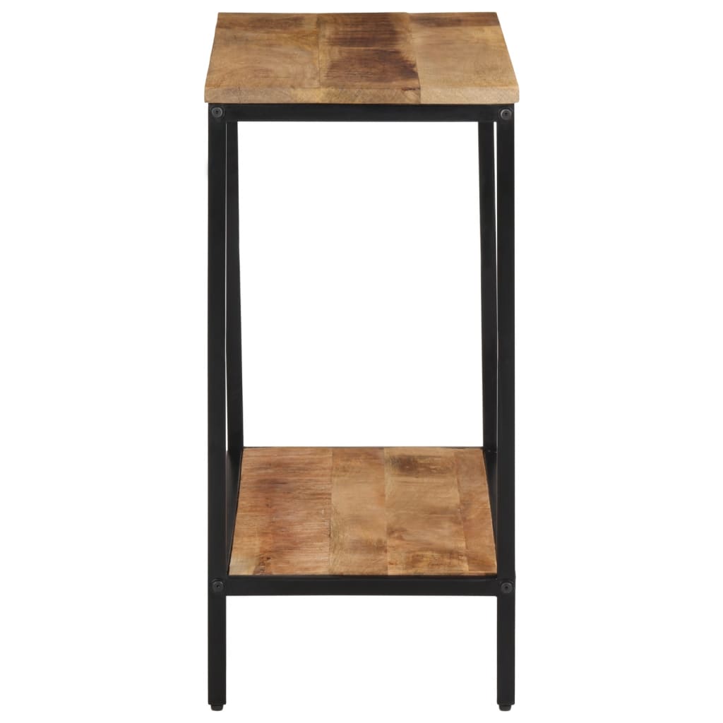 vidaXL Mesa consola madera maciza de mango rugosa 70x35x70 cm