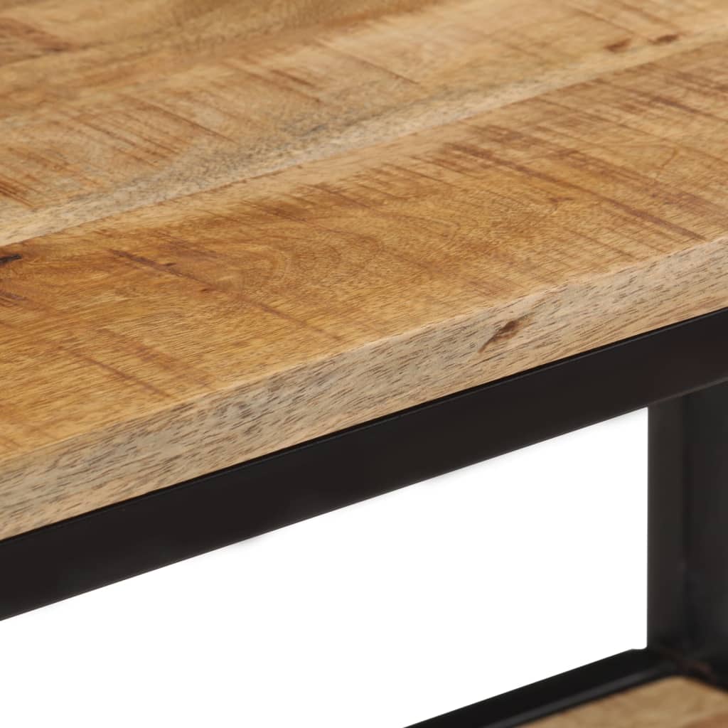 vidaXL Mesa consola madera maciza de mango rugosa 70x35x70 cm