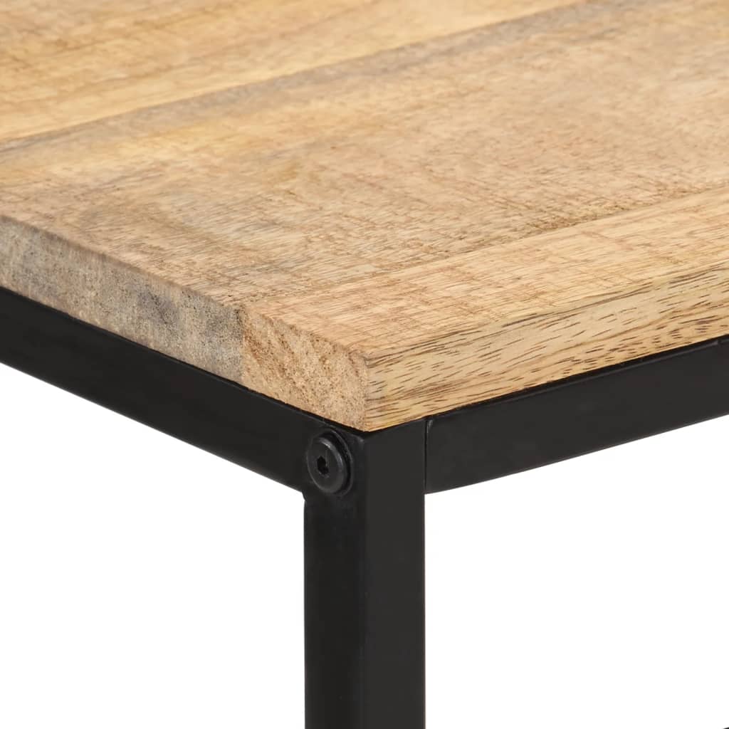 vidaXL Mesa consola madera maciza de mango rugosa 70x35x70 cm