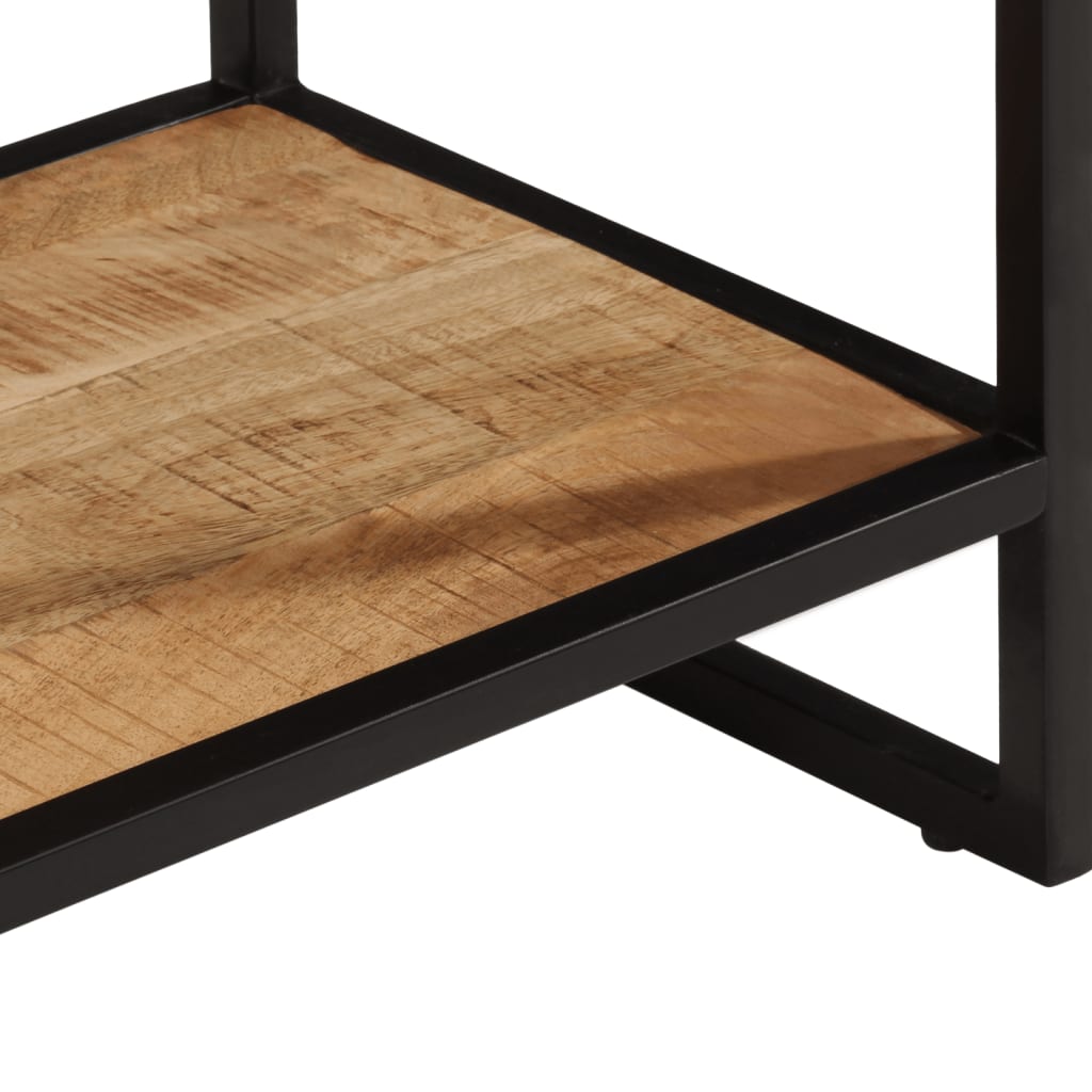 vidaXL Mesa consola madera maciza de mango rugosa 70x35x70 cm