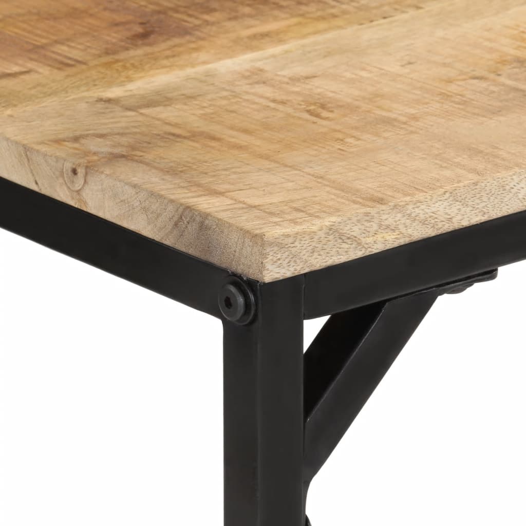 vidaXL Mesa de comedor madera maciza de mango rugosa 110x55x75 cm