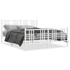 vidaXL Estructura cama metal con cabecero y estribo blanco 160x200 cm