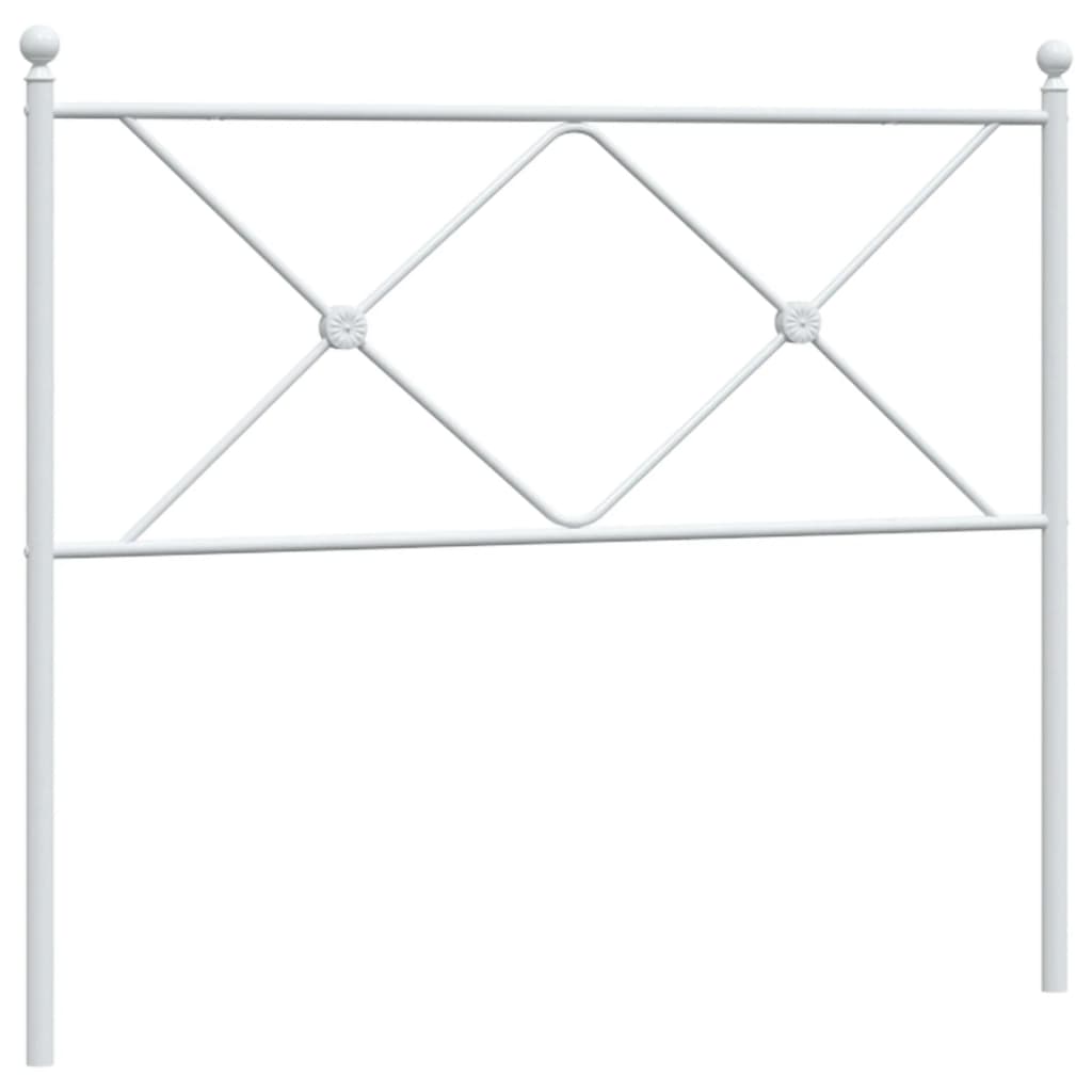 vidaXL Cabecero de metal blanco 107 cm