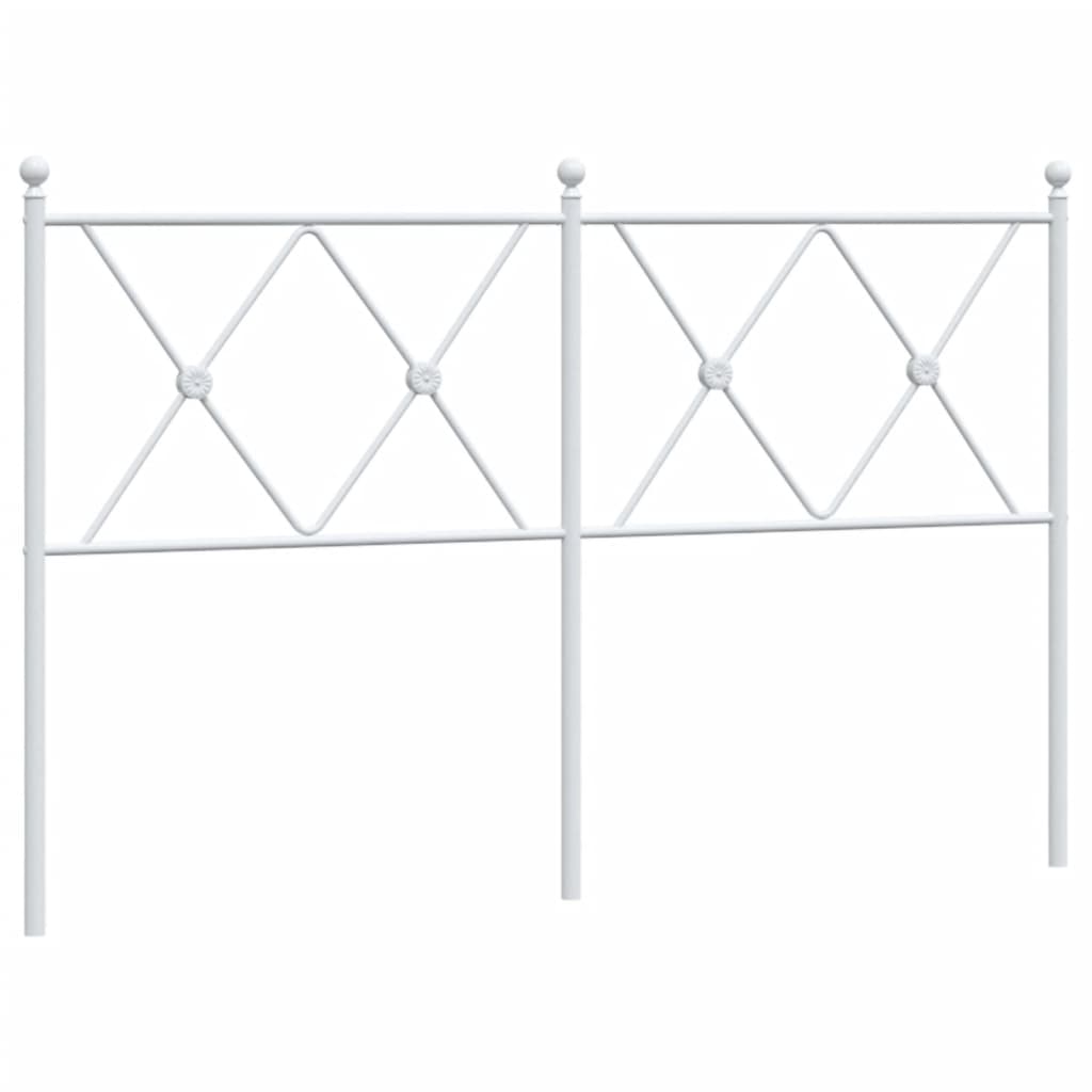 vidaXL Cabecero de metal blanco 140 cm