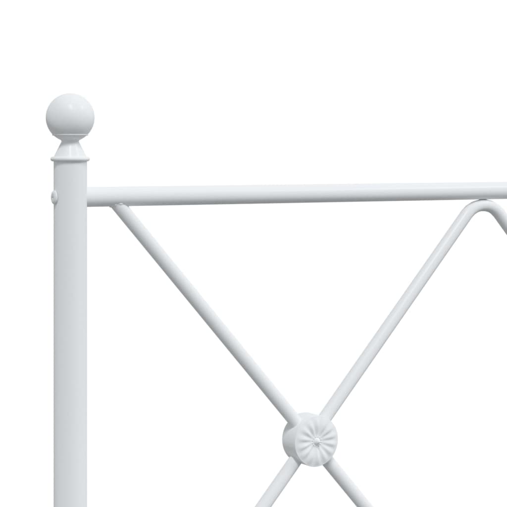 vidaXL Cabecero de metal blanco 140 cm