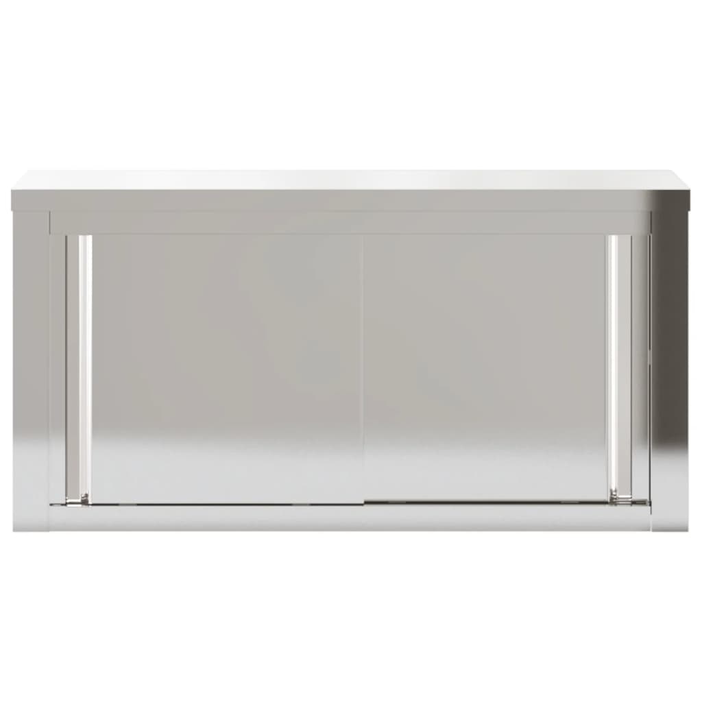 vidaXL Armario de pared de cocina puertas correderas acero inoxidable