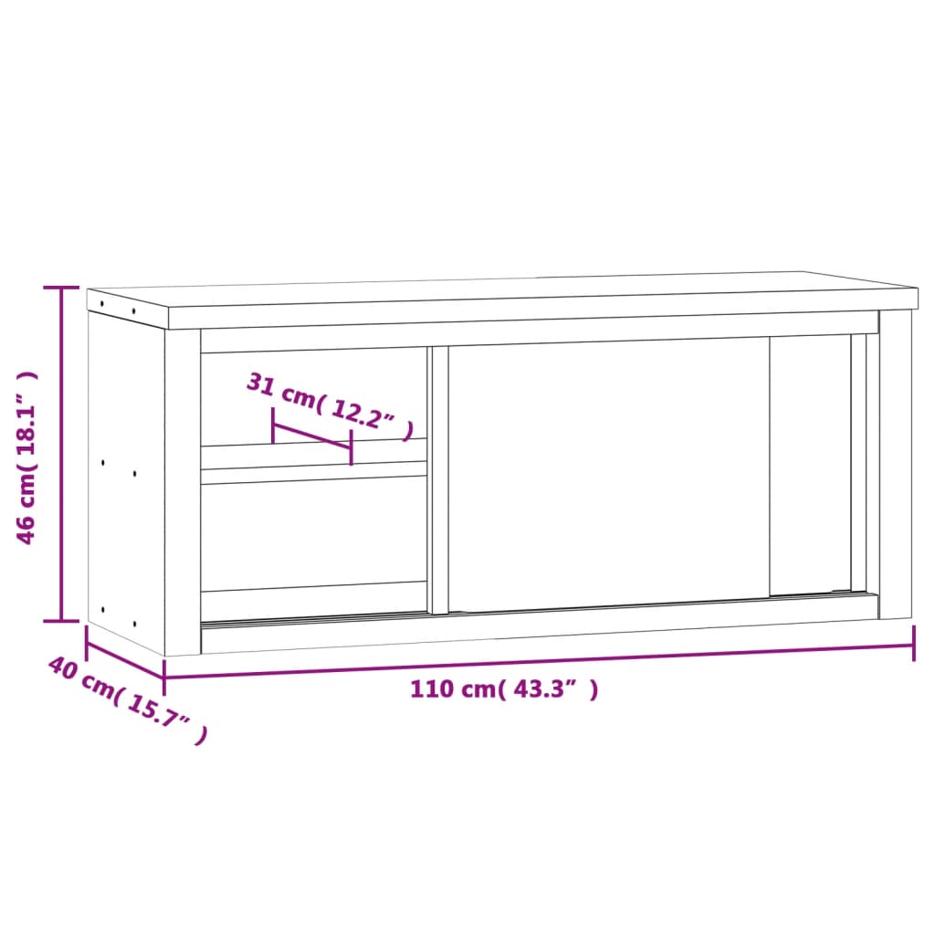 vidaXL Armario de pared de cocina puertas correderas acero inoxidable