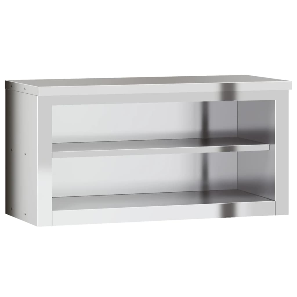 vidaXL Armario de pared de cocina con estante acero inoxidable