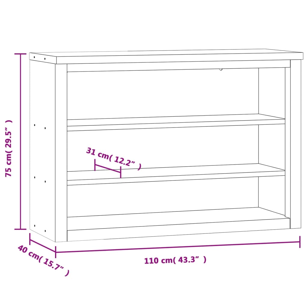 vidaXL Armario de pared de cocina con estantes acero inoxidable