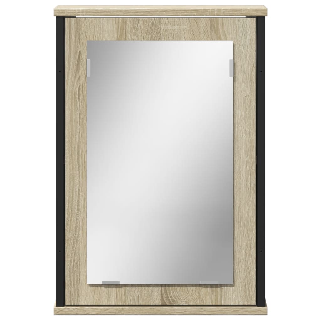 vidaXL Armario con espejo de baño madera roble Sonoma 42x12x60 cm