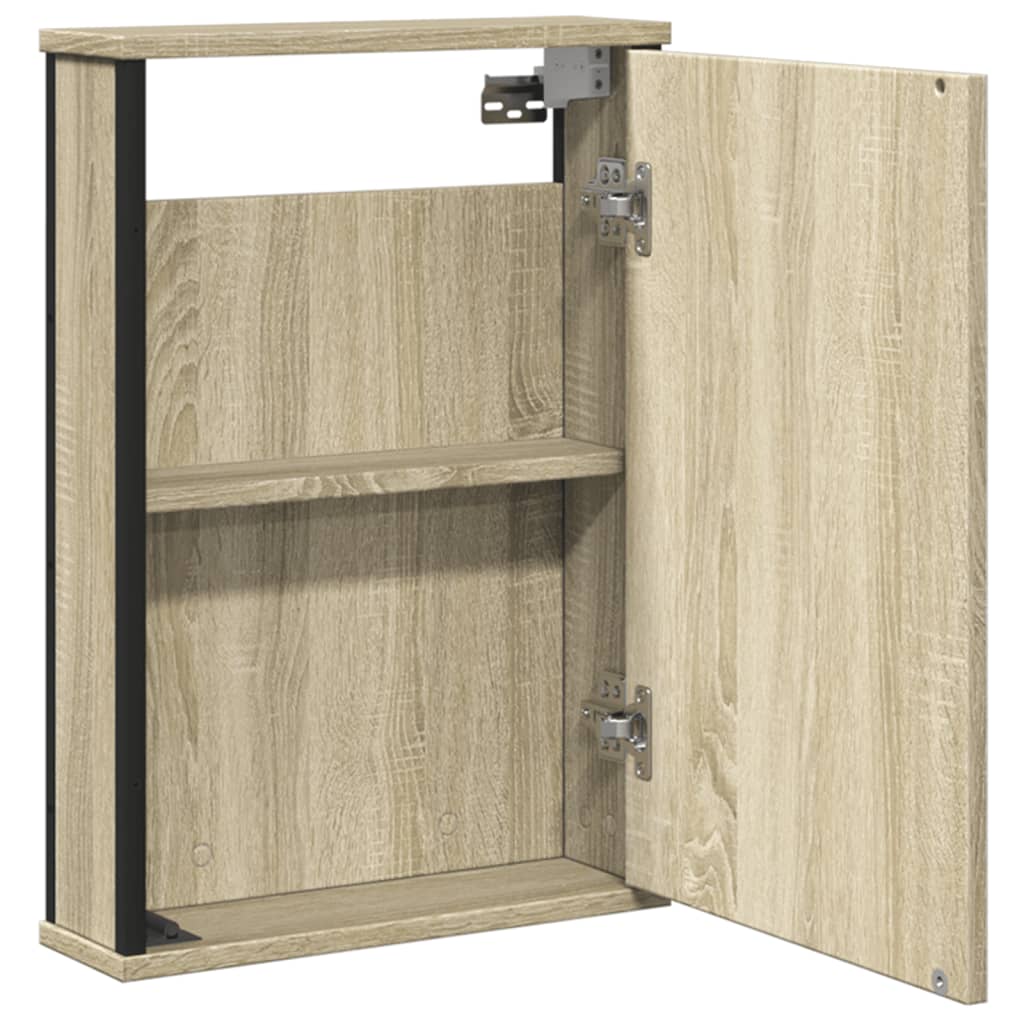 vidaXL Armario con espejo de baño madera roble Sonoma 42x12x60 cm