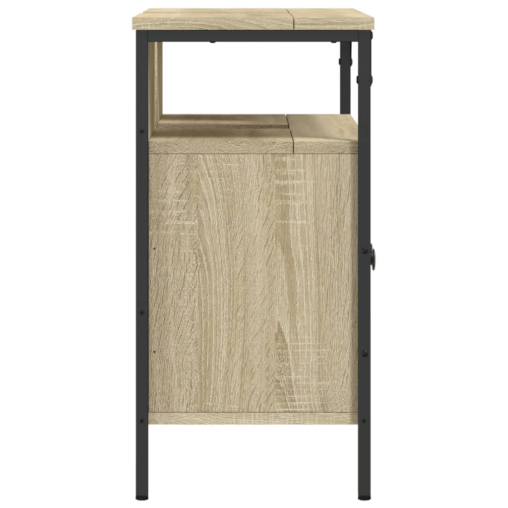 vidaXL Armario lavabo baño madera ingeniería roble Sonoma 60x30x60 cm