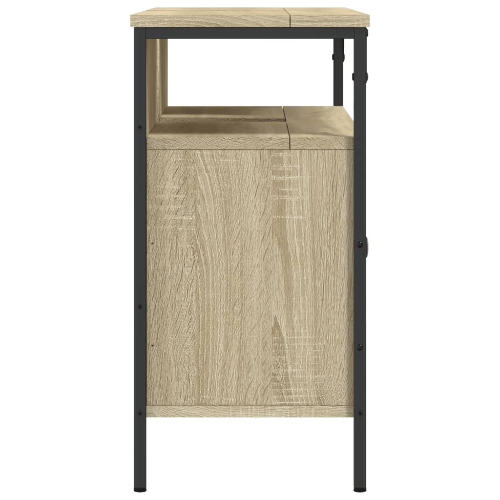 vidaXL Armario lavabo baño madera ingeniería roble Sonoma 80x30x60 cm