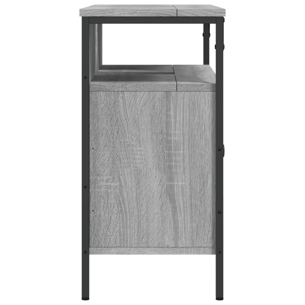 vidaXL Armario lavabo baño madera ingeniería gris Sonoma 80x30x60 cm