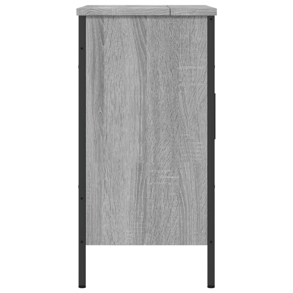 vidaXL Armario lavabo baño madera ingeniería gris Sonoma 60x30x60 cm