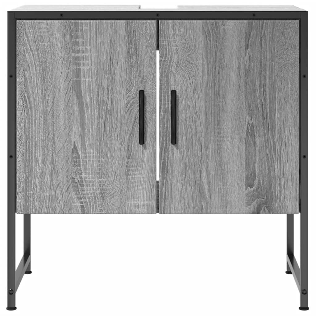 vidaXL Armario lavabo baño madera ingeniería gris Sonoma 60x33x60 cm