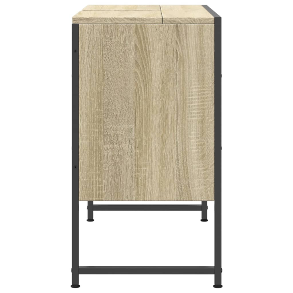 vidaXL Armario lavabo baño madera ingeniería roble Sonoma 80x33x60 cm