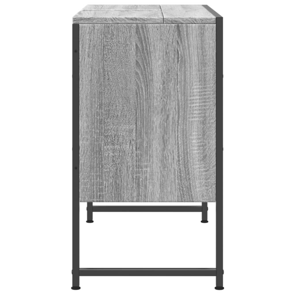 vidaXL Armario lavabo baño madera ingeniería gris Sonoma 80x33x60 cm