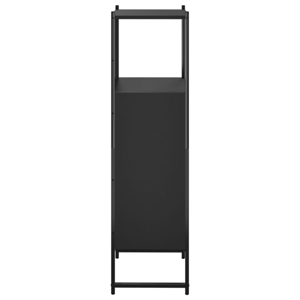 vidaXL Armario de baño madera de ingeniería negro 33x33x120,5 cm