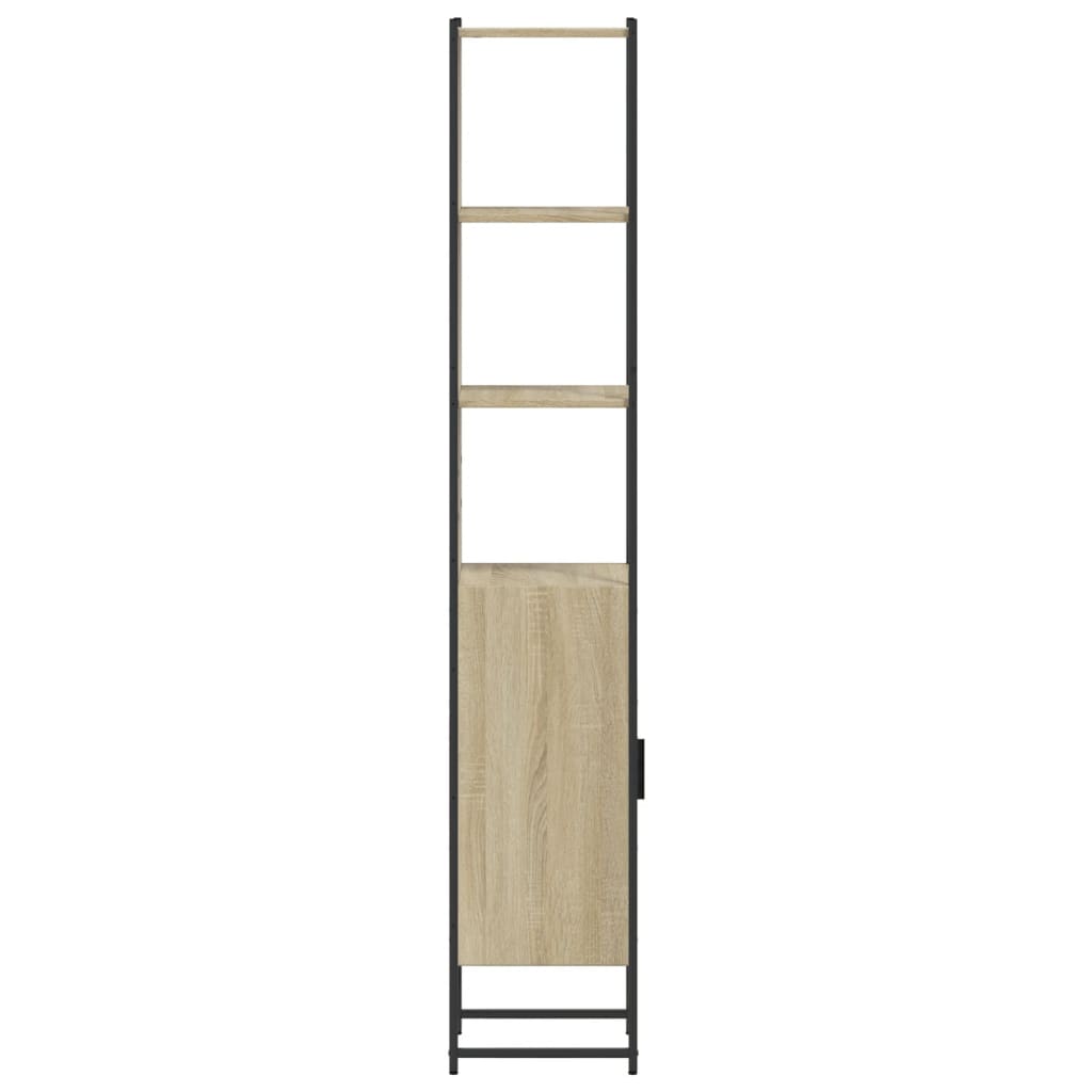 vidaXL Armario de baño madera ingeniería roble Sonoma 33x33x185,5 cm