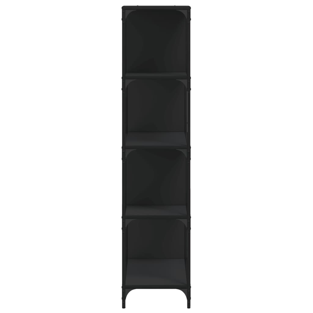 vidaXL Librería con 4 peldaños madera ingeniería negro 139x33,5x149 cm