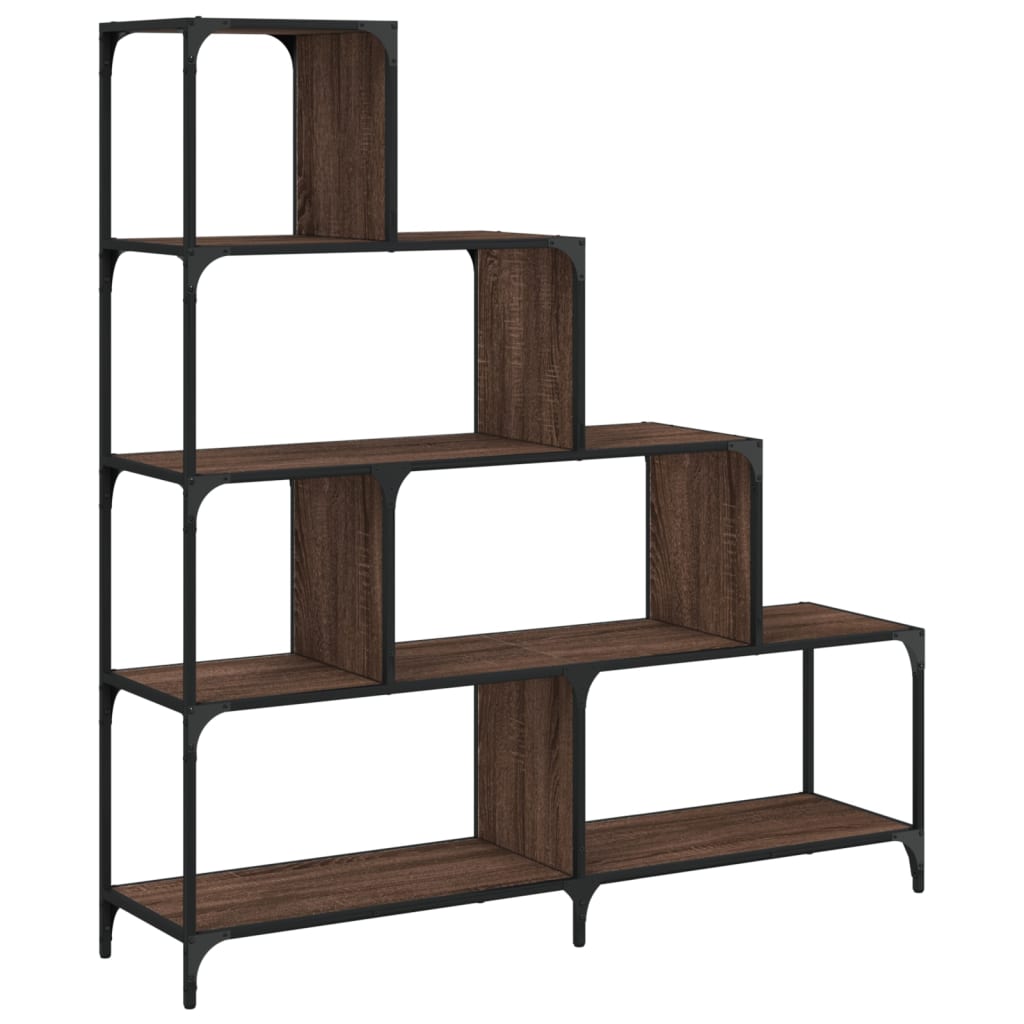 vidaXL Librería de 4 peldaños madera marrón roble 139x33,5x149 cm