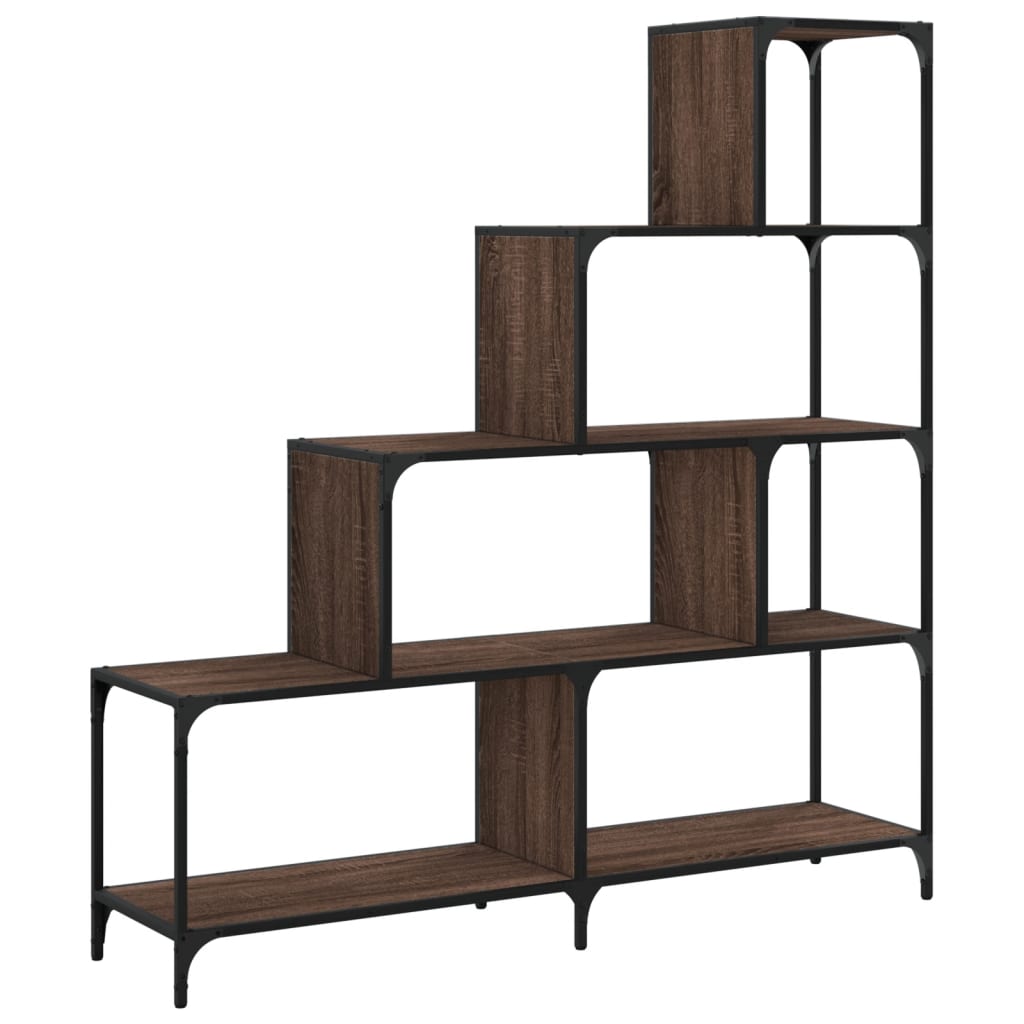 vidaXL Librería de 4 peldaños madera marrón roble 139x33,5x149 cm