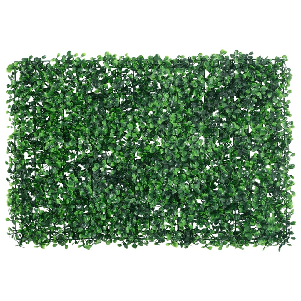  vidaXL Valla de hojas de arbusto artificial 6 uds verde 40x60 cm