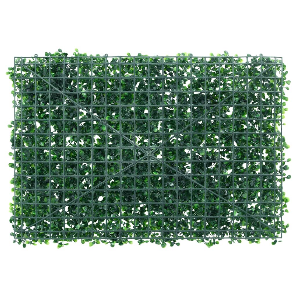  vidaXL Valla de hojas de arbusto artificial 6 uds verde 40x60 cm