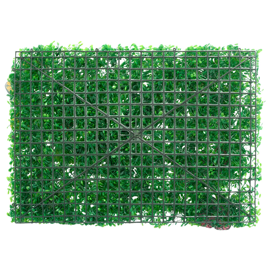  vidaXL Valla de plantas artificiales 24 uds verde 40x60 cm