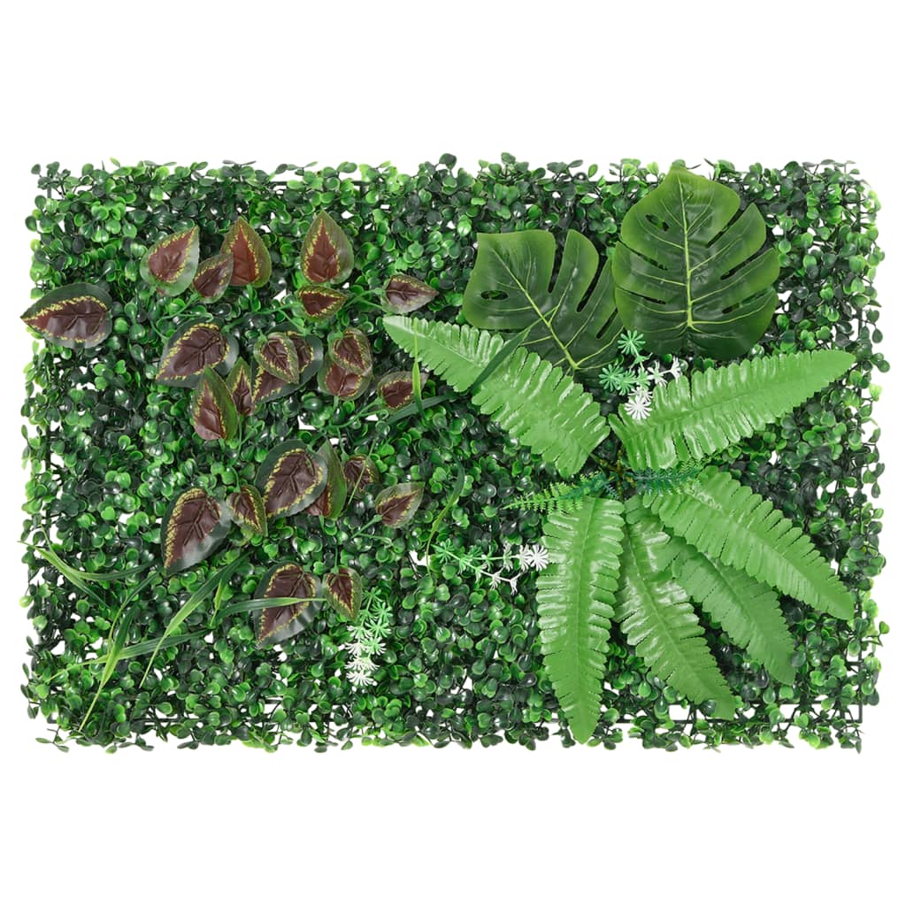  vidaXL Valla de plantas artificiales 24 uds verde 40x60 cm