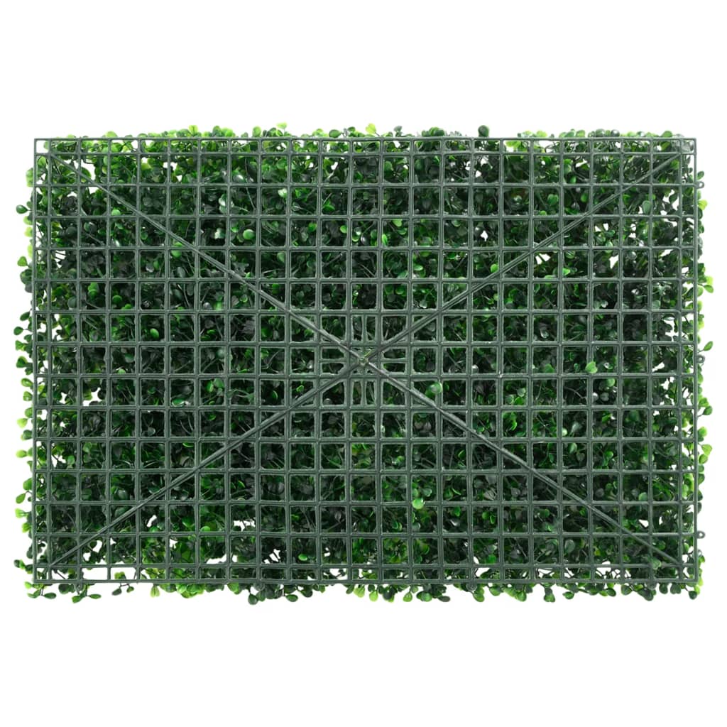  vidaXL Valla de plantas artificiales 24 uds verde 40x60 cm